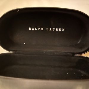 RALPH LAUREN 1 BLACK CLAM SHELL EYEGLASS CASE 1 SOFT CASE
